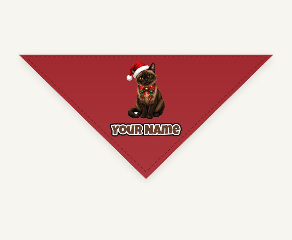 Burmese Christmas Personalised Christmas Pet Bandana, Cat or Dog