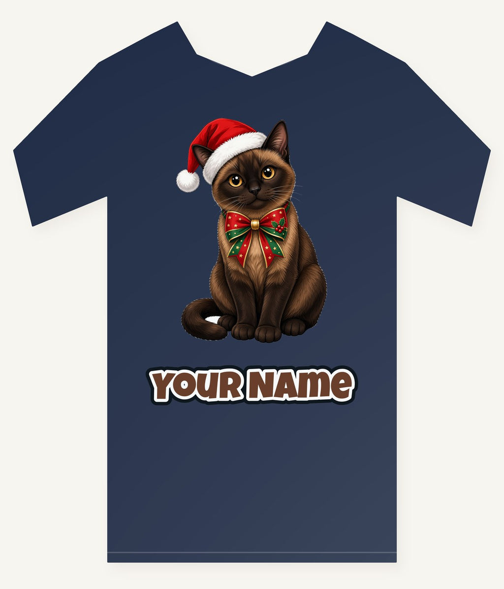 Burmese Christmas Personalised Kids Tee and Baby Bodysuit