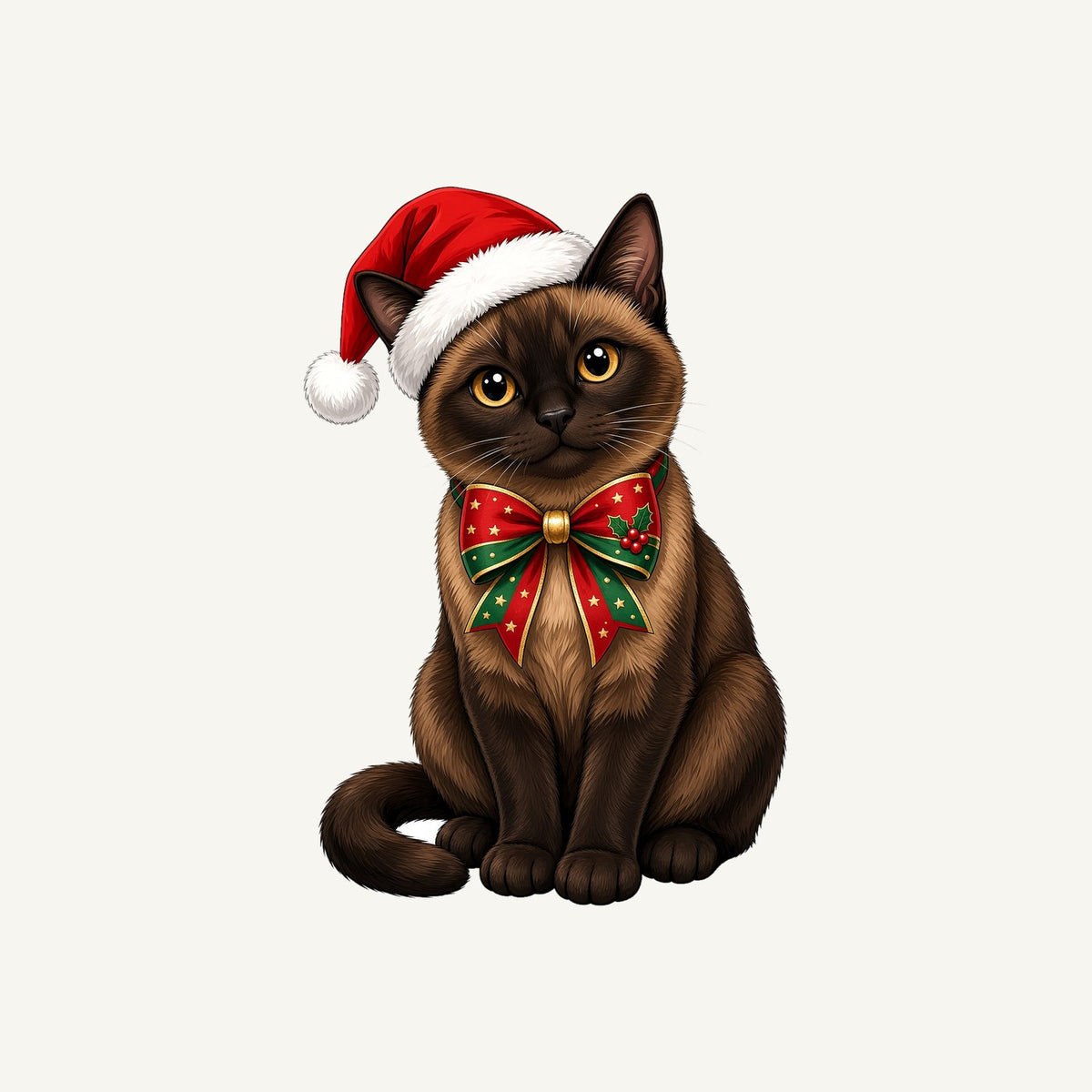 Burmese Christmas Personalised Kids Tee and Baby Bodysuit