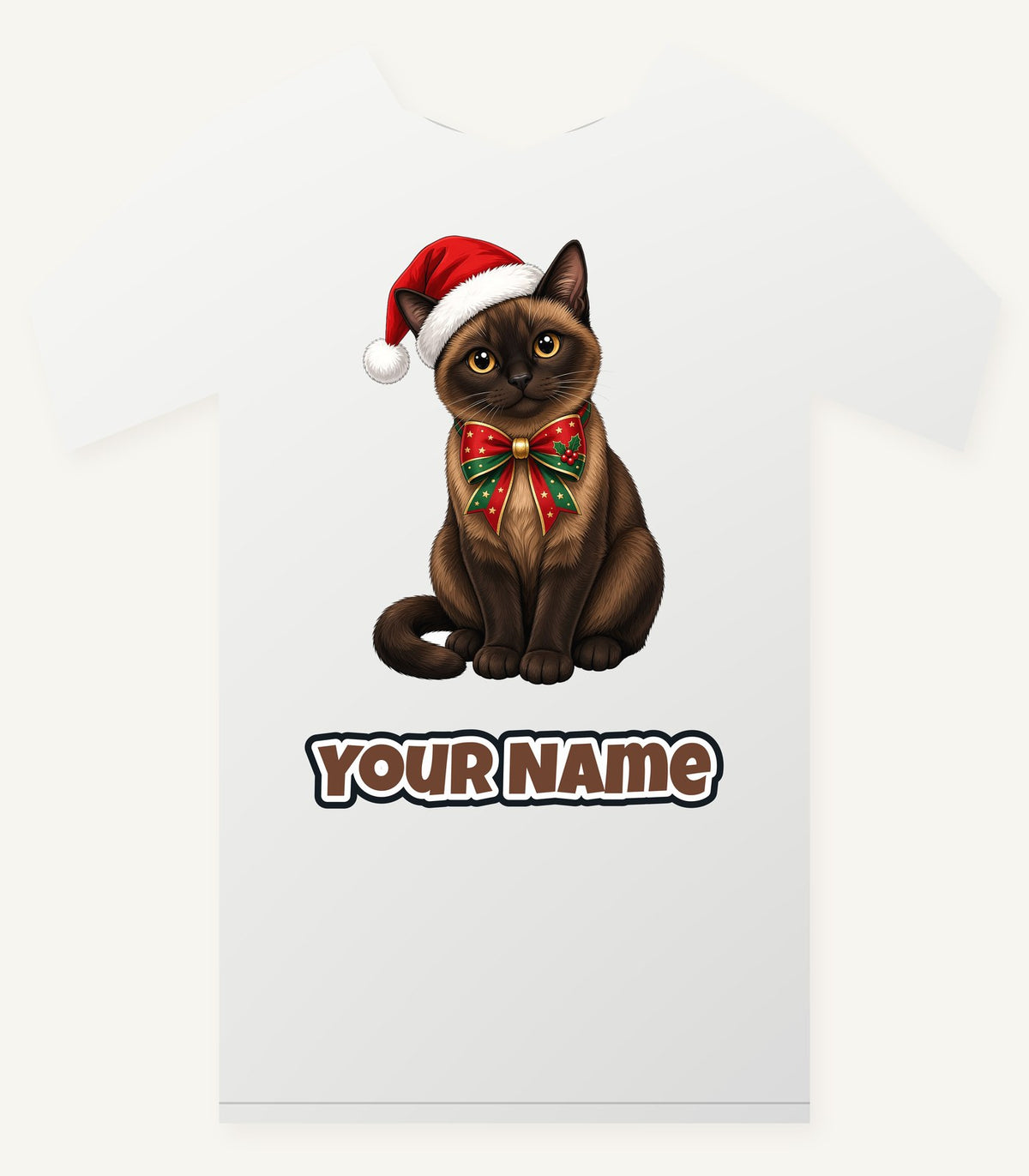 Burmese Christmas Personalised Christmas T-Shirt and Hoodie