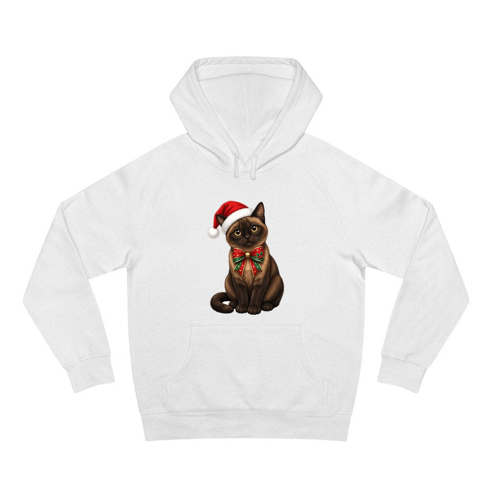 Burmese personalised Christmas hoodie in white