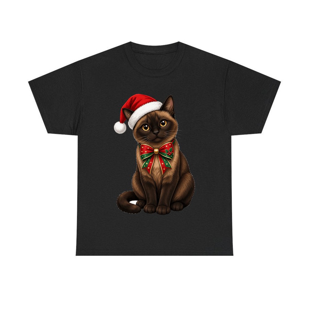 Burmese personalised Christmas T-shirt in black
