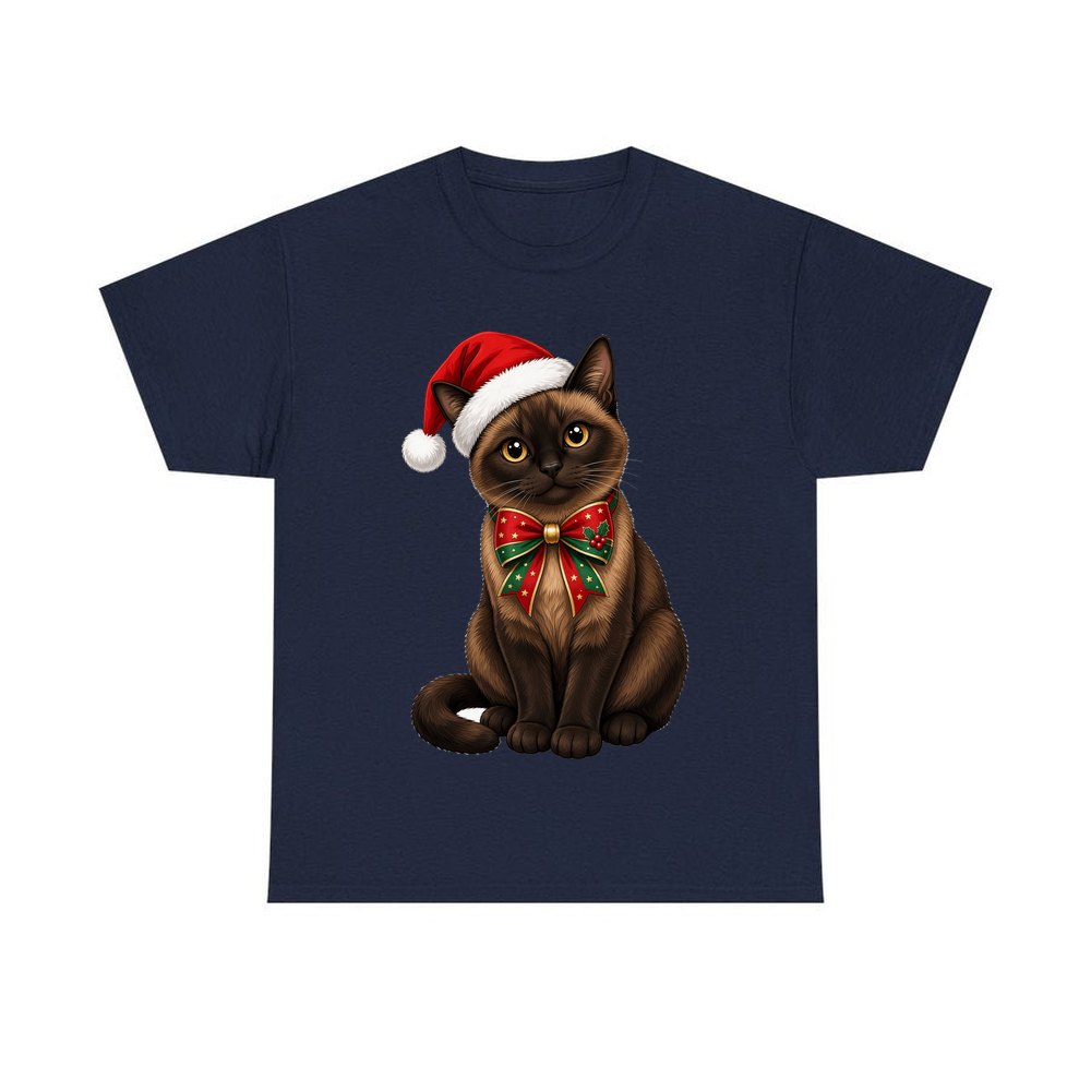 Burmese personalised Christmas T-shirt in navy