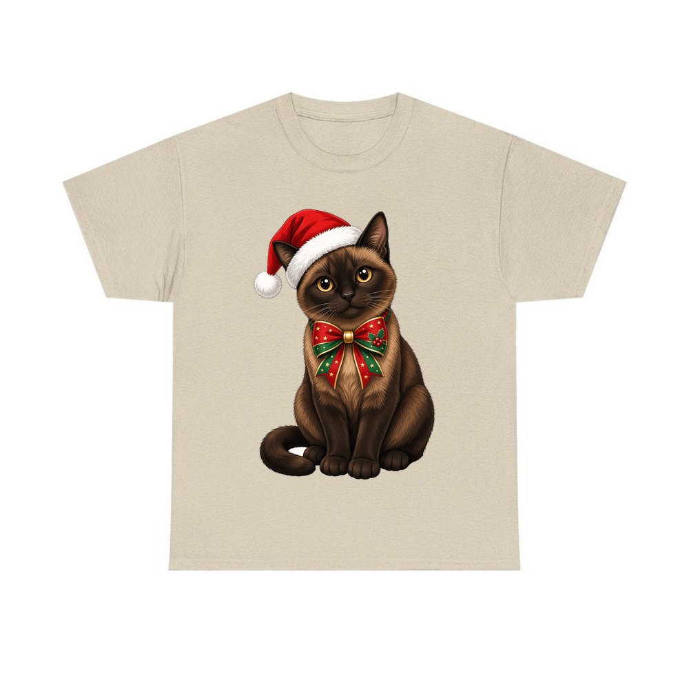 Burmese personalised Christmas T-shirt in sand