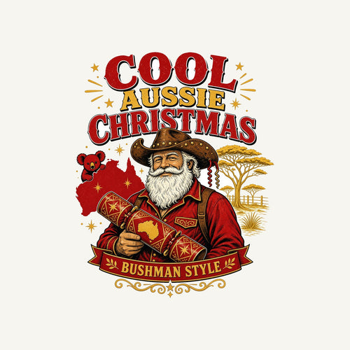 Bushman Santa Christmas Cracker Personalised Christmas T-Shirt and Hoodie
