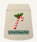 Candy Cane with Holly Personalised Santa Sack