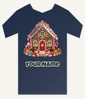 Candy Gingerbread House Personalised Kids Tee and Baby Bodysuit