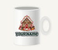 Candy Gingerbread House Personalised Christmas Mug