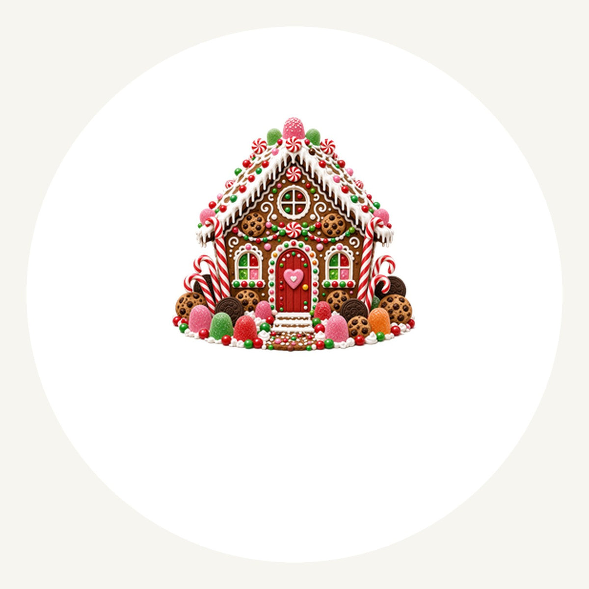 Candy Gingerbread House Personalised Pewter Christmas Ornament