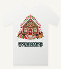 Candy Gingerbread House Personalised Christmas T-Shirt and Hoodie