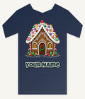 Candy Gingerbread House Personalised Kids Tee and Baby Bodysuit