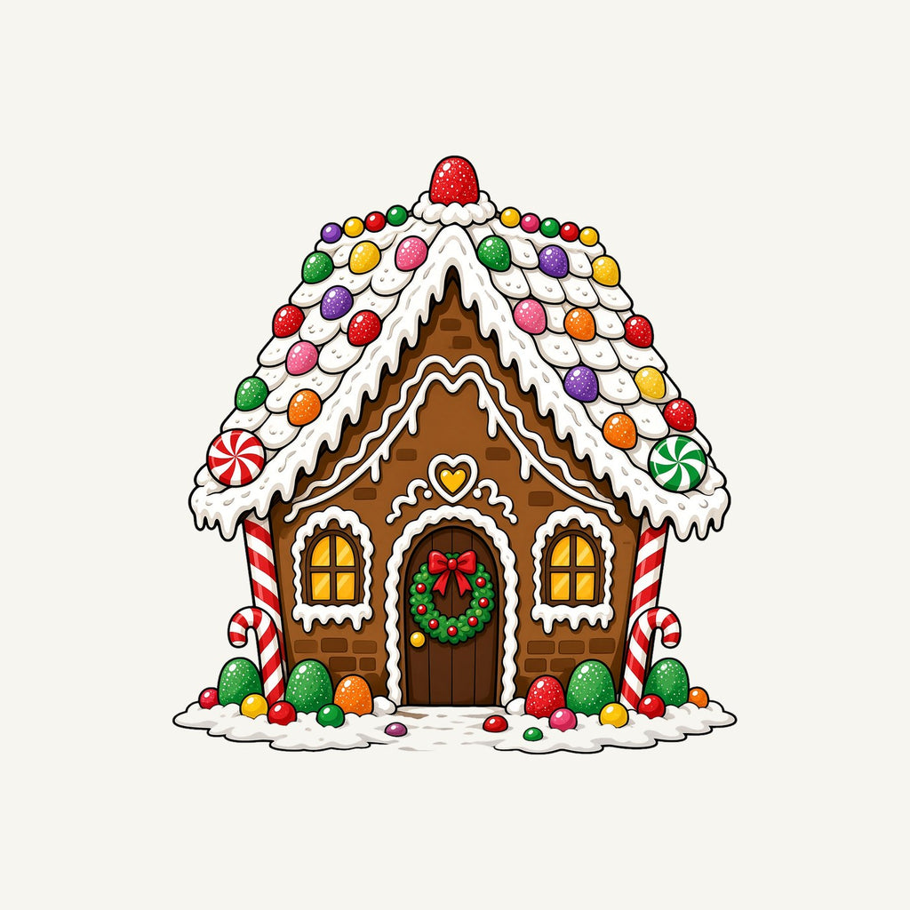 Candy Gingerbread House Personalised Kids Tee and Baby Bodysuit