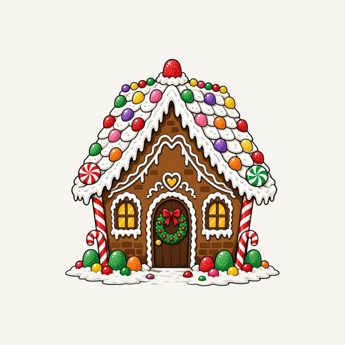Candy Gingerbread House Personalised Kids Tee and Baby Bodysuit