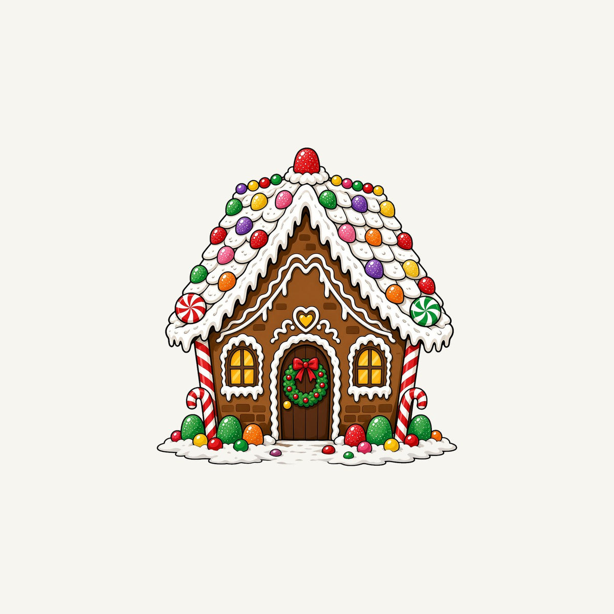Candy Gingerbread House Personalised Christmas Mug