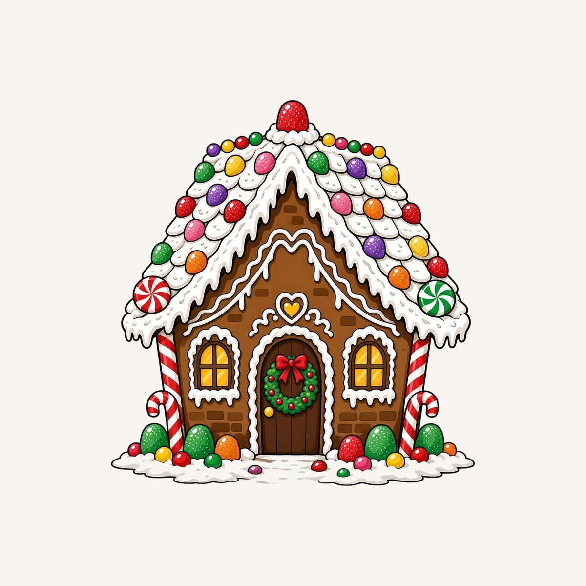 Candy Gingerbread House Personalised Santa Sack