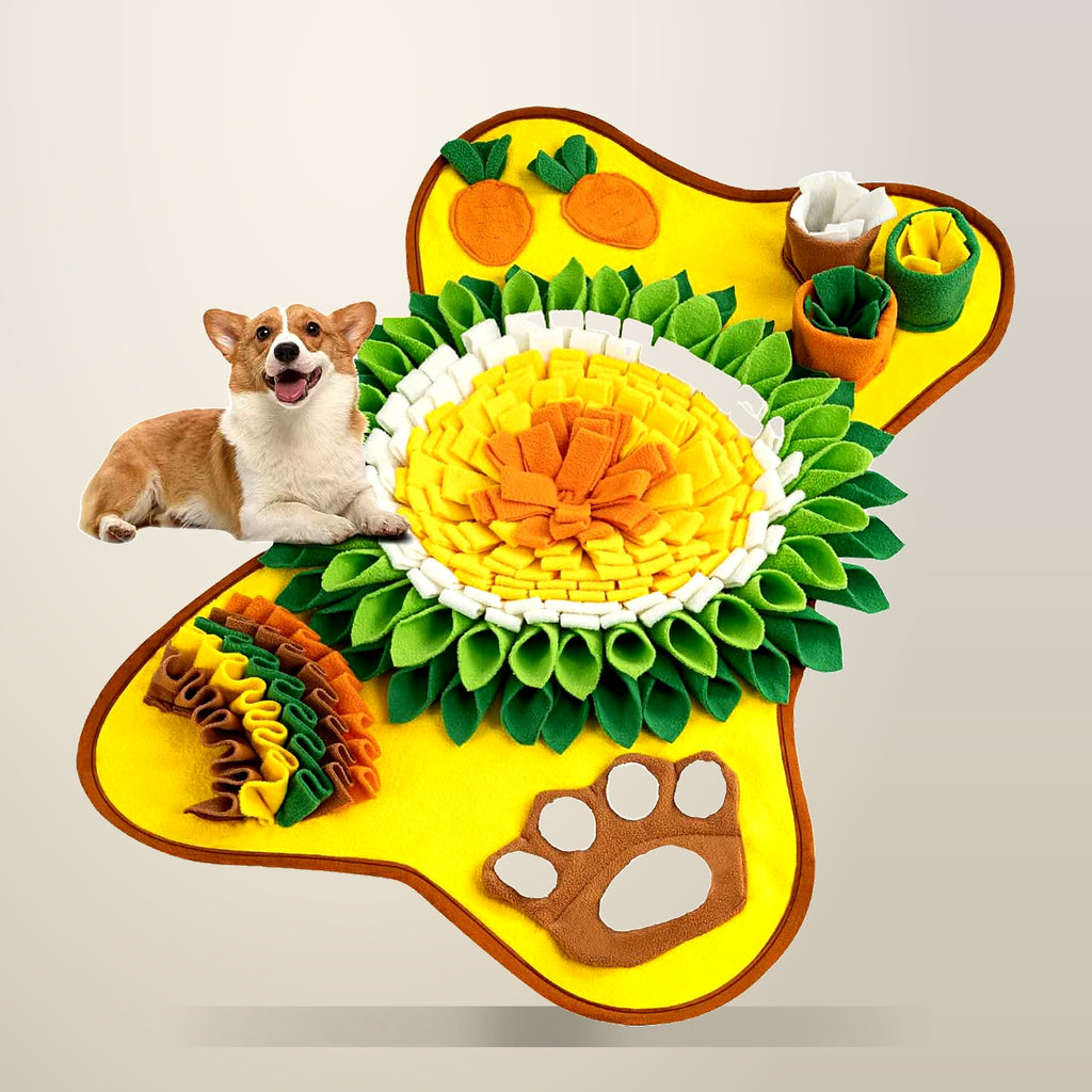 CARLA HOME Snuffle Feeding Mat for Dogs, on a plain cream background