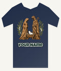 Carved Wooden Nativity Scene Personalised Kids Tee and Baby Bodysuit