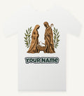 Carved Wooden Nativity Scene Personalised Christmas T-Shirt and Hoodie