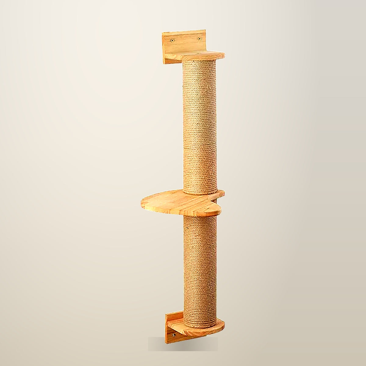 Wall Mounted Cat Scratching Post, 93 cm, on a plain cream background