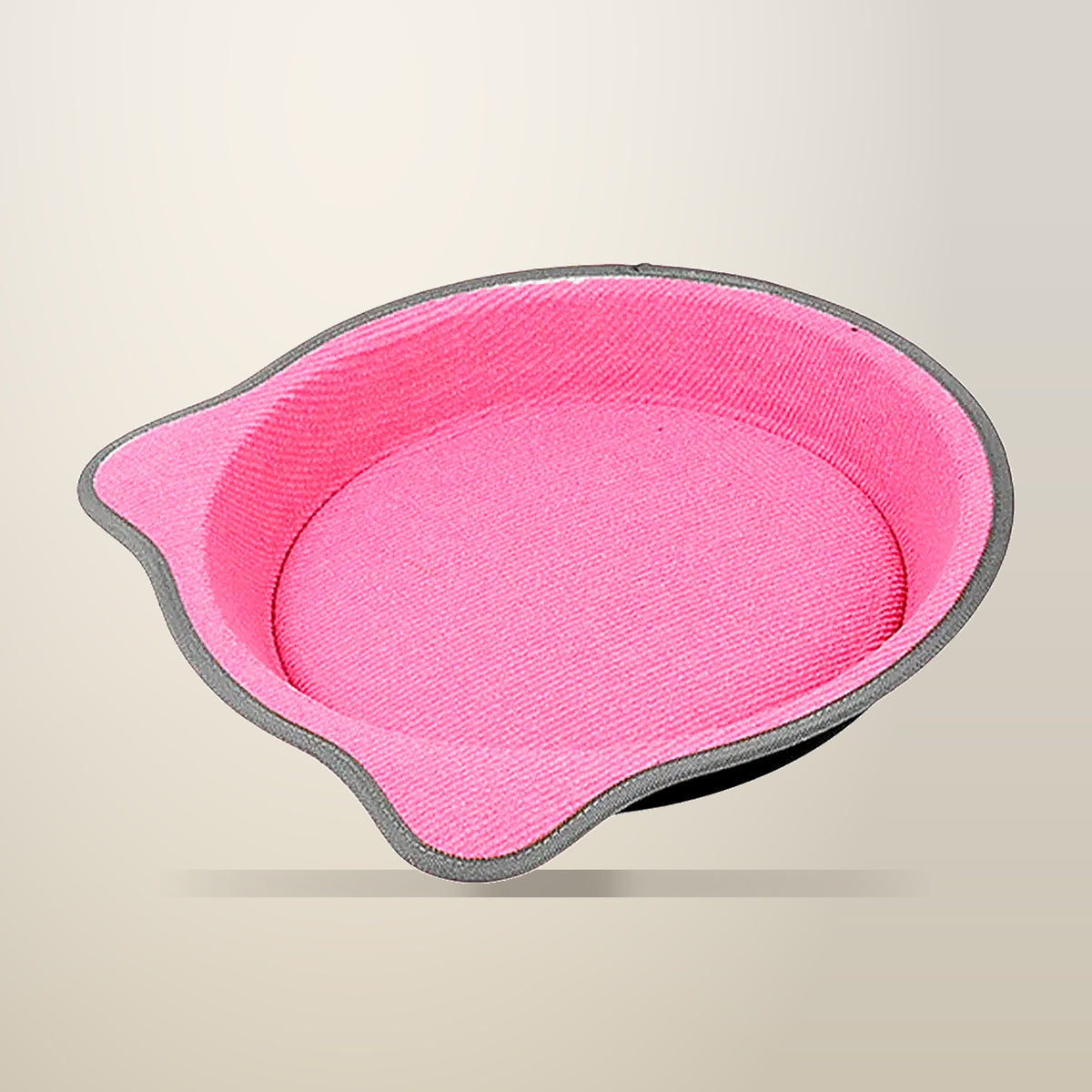2 in 1 Cat Scratching and Lounge Pad, 38 cm, Pink, on a plain cream background