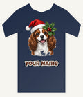 Cavalier King Charles Spaniel Christmas Personalised Kids Tee and Baby Bodysuit