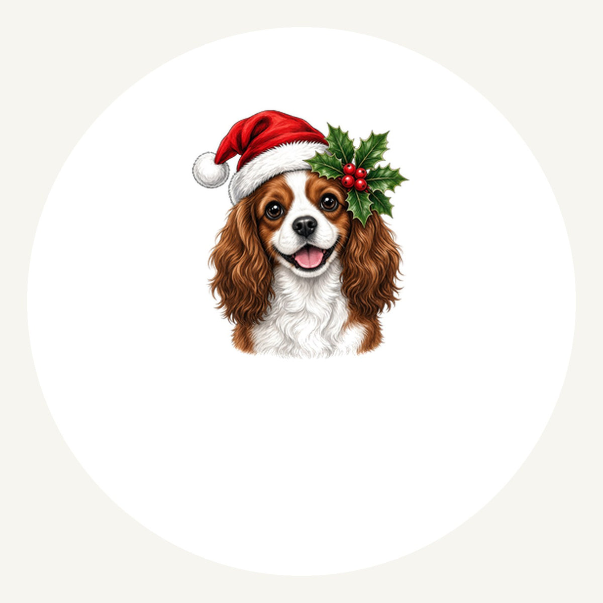 Cavalier King Charles Spaniel Personalised Pewter Christmas Ornament