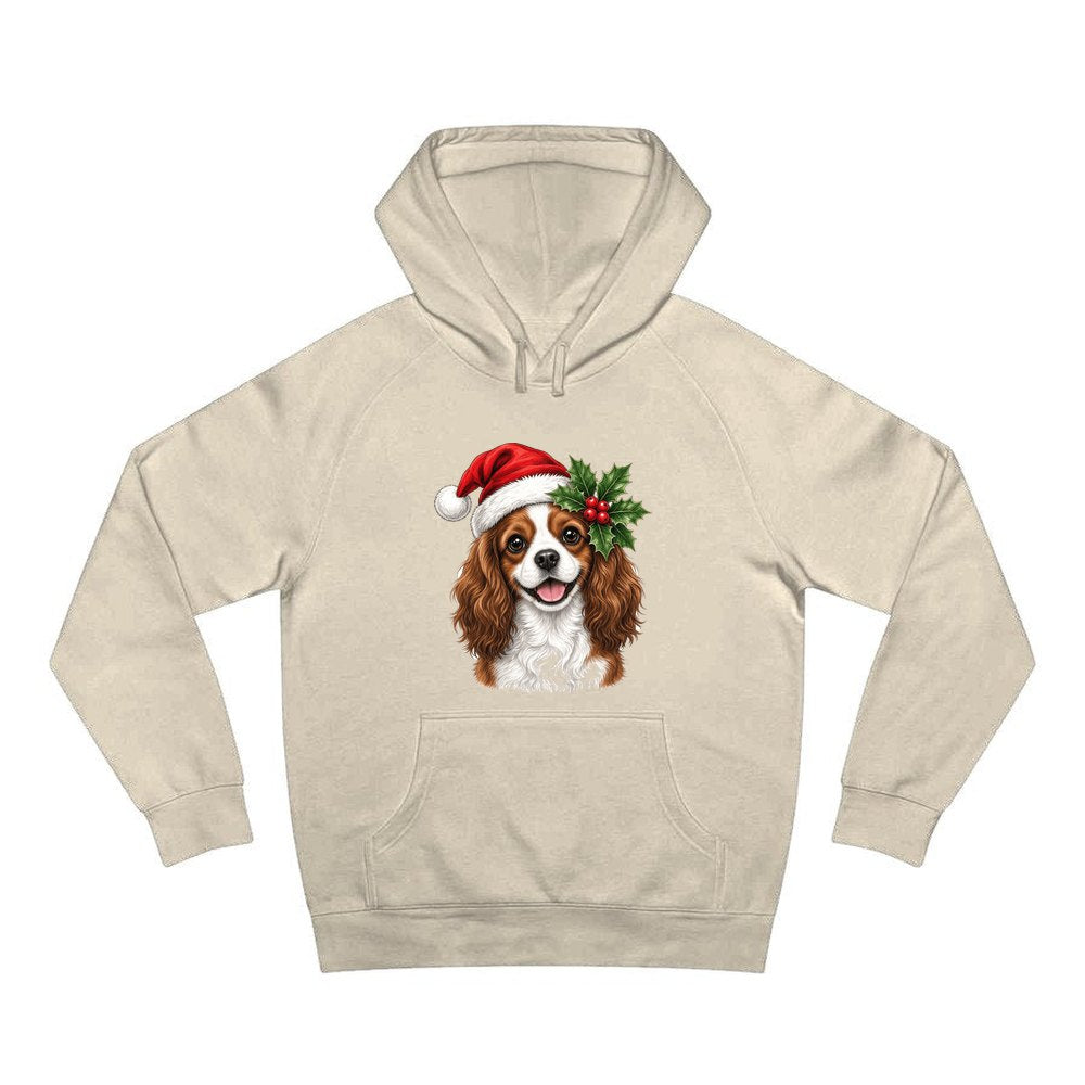 Cavalier King Charles Spaniel personalised Christmas hoodie in sand