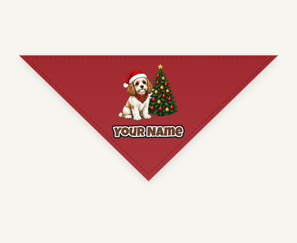 Cavoodle Christmas Personalised Christmas Pet Bandana, Cat or Dog