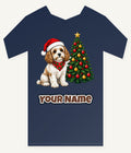 Cavoodle Christmas Personalised Kids Tee and Baby Bodysuit