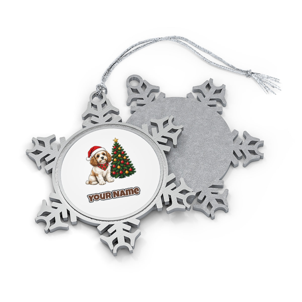 Cavoodle Personalised Pewter Christmas Ornament