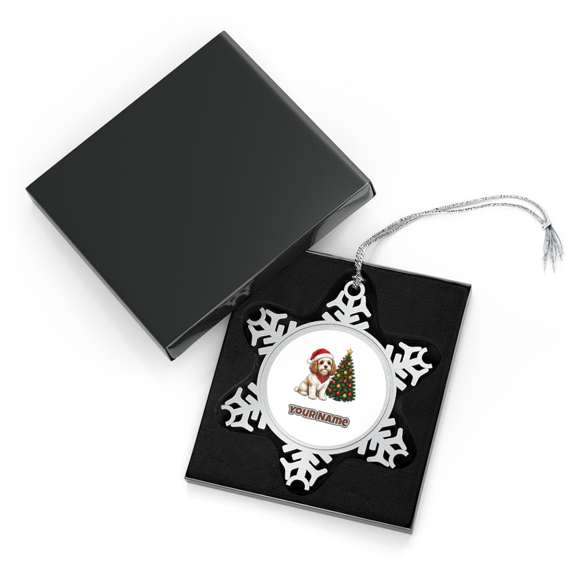 Cavoodle Personalised Pewter Christmas Ornament