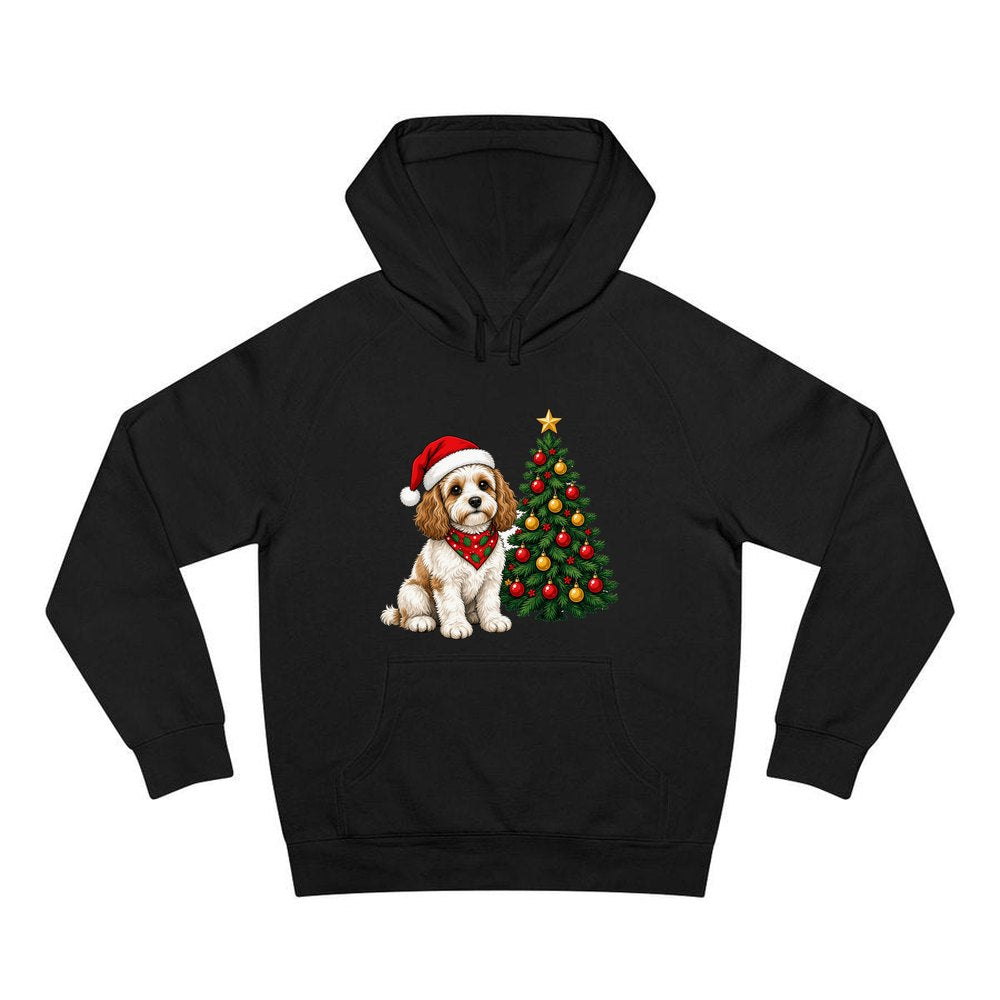 Cavoodle personalised Christmas hoodie in black