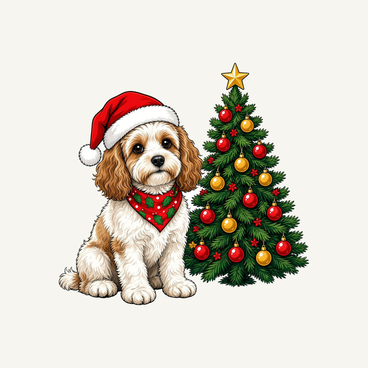 Cavoodle Christmas Personalised Santa Sack