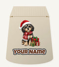 Cavoodle in a Christmas Scarf Personalised Santa Sack