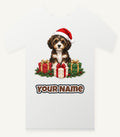 Cavoodle Puppy with Presents Personalised Christmas T-Shirt and Hoodie