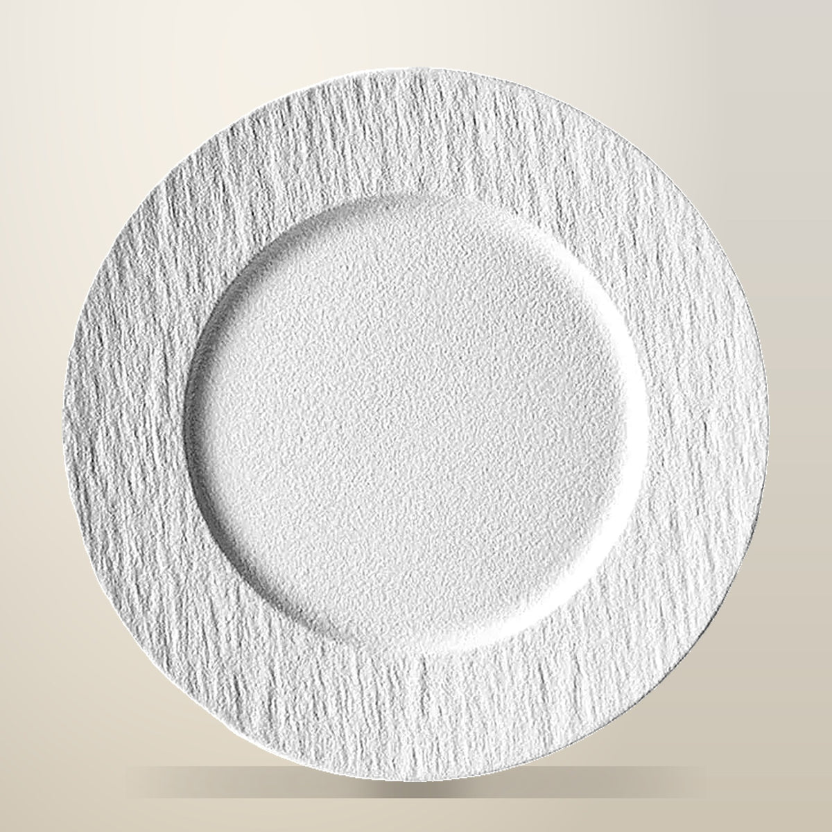 Ceramic Stone Pattern Dinner Plate, 21.5 or 26.5 cm, on a plain cream background