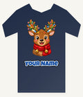 Cheeky Reindeer Fairy Lights Personalised Kids and Baby Christmas Tee