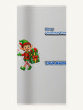 Cheerful Elf With Gift Sack Personalised Beach Towel