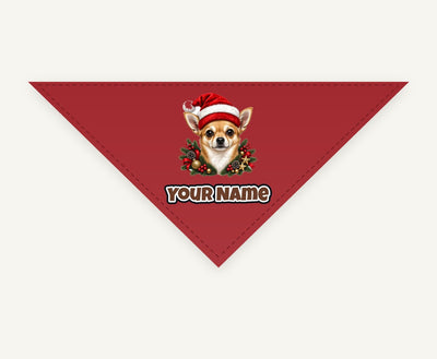 Chihuahua Personalised Christmas Pet Bandana, Cat or Dog
