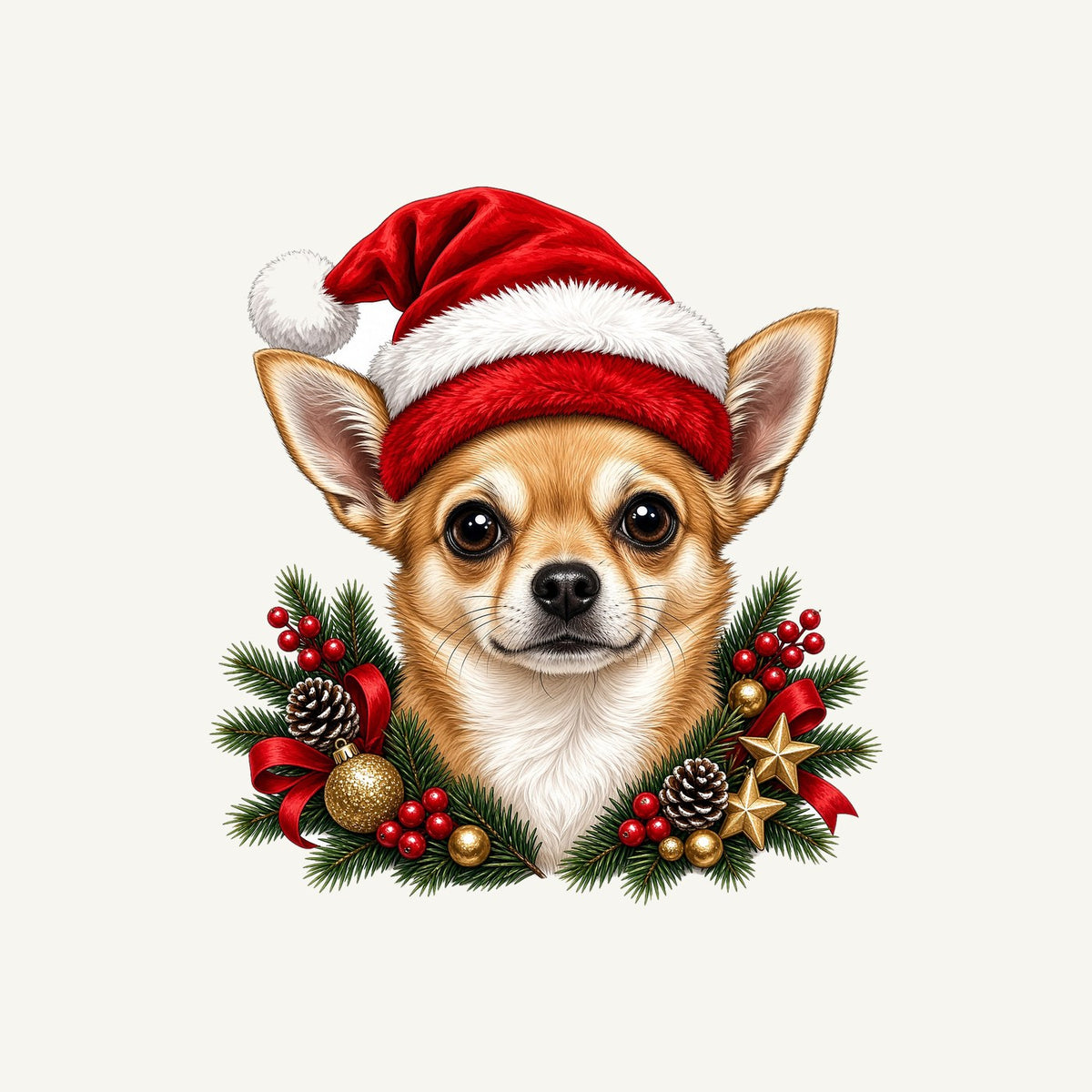 Chihuahua Christmas Personalised Kids Tee and Baby Bodysuit