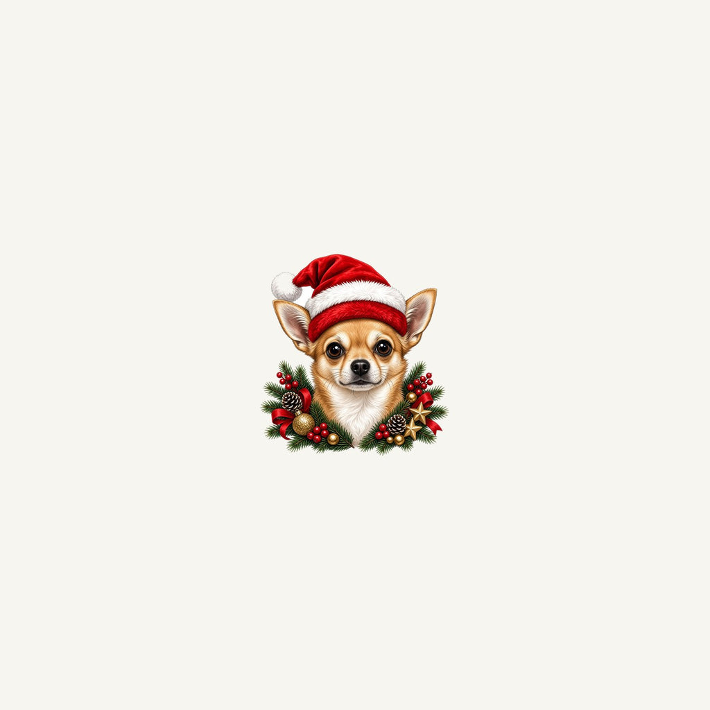 Chihuahua Christmas Personalised Beach Towel