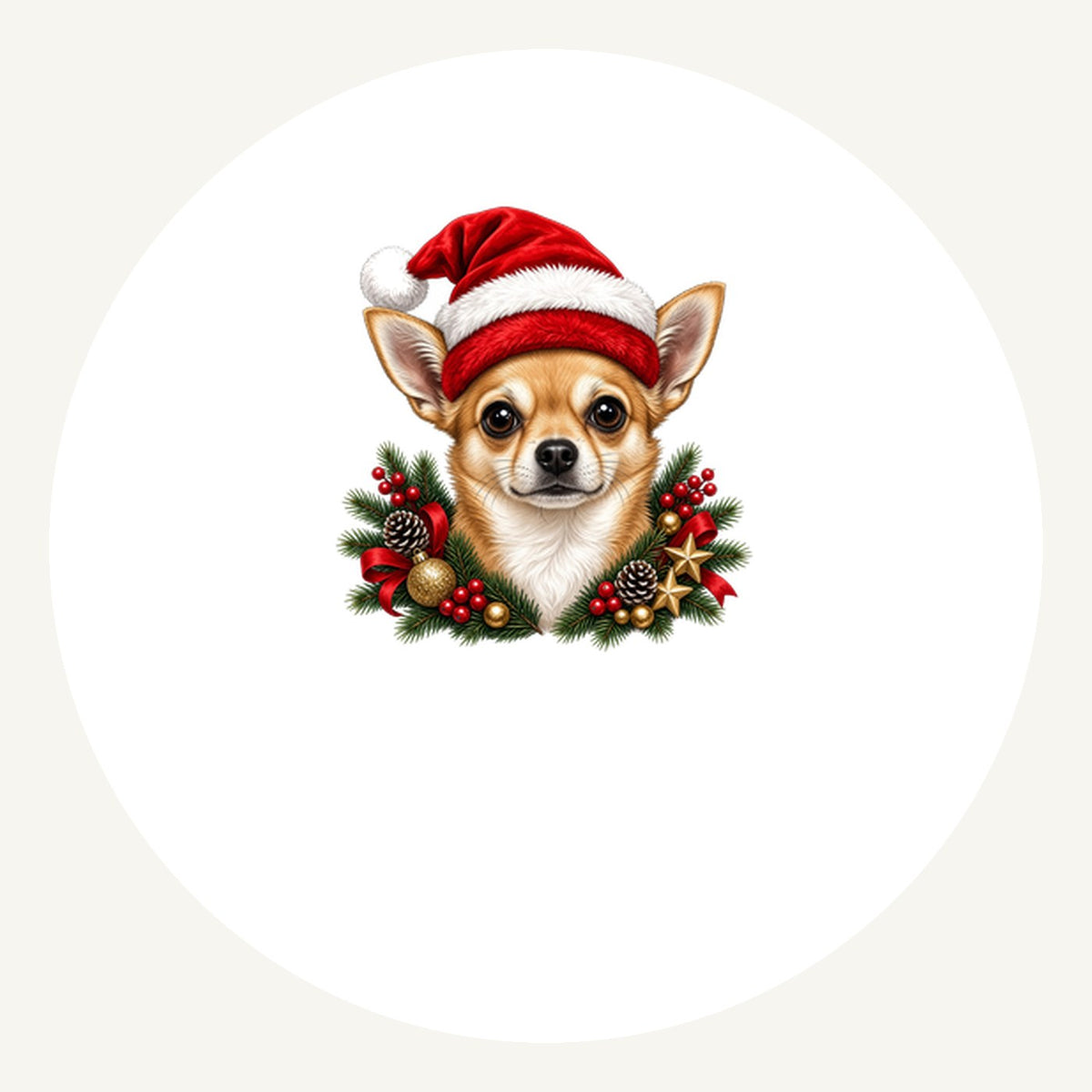 Chihuahua Personalised Pewter Christmas Ornament