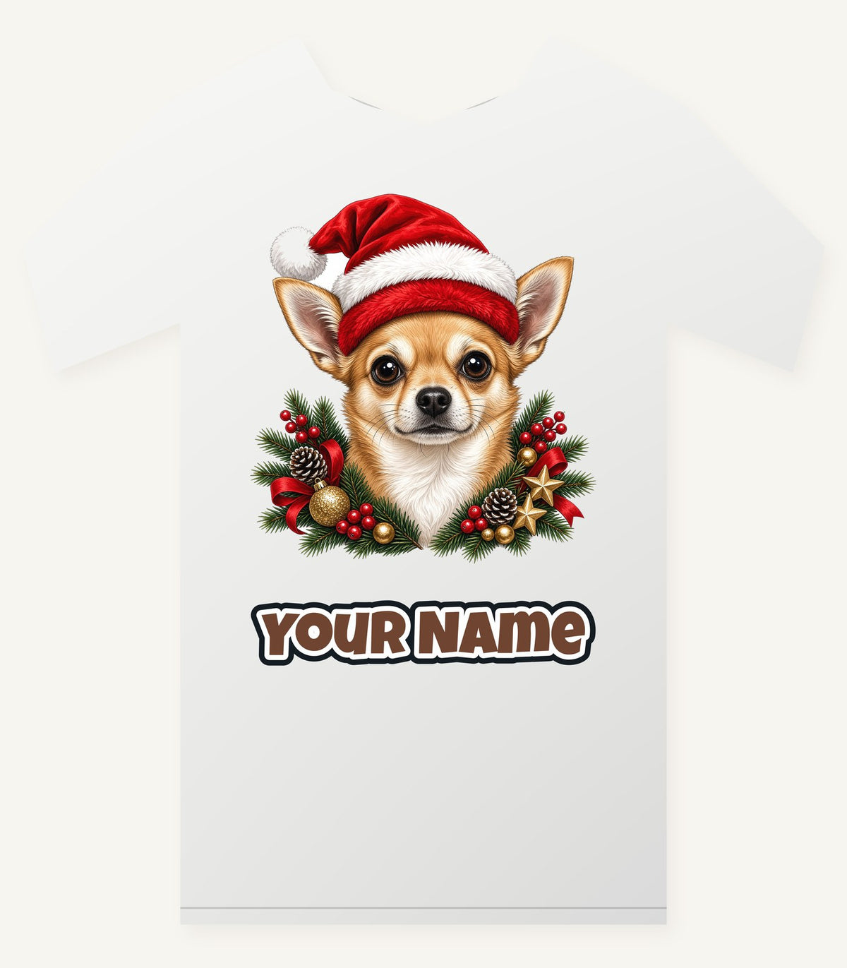 Chihuahua Christmas Personalised Christmas T-Shirt and Hoodie