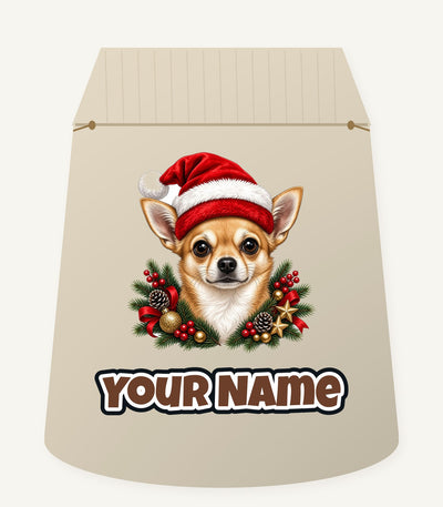 Chihuahua Personalised Santa Sack