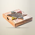 CraftedTimberCreations Chinese Checkers Board Game, on a plain cream background