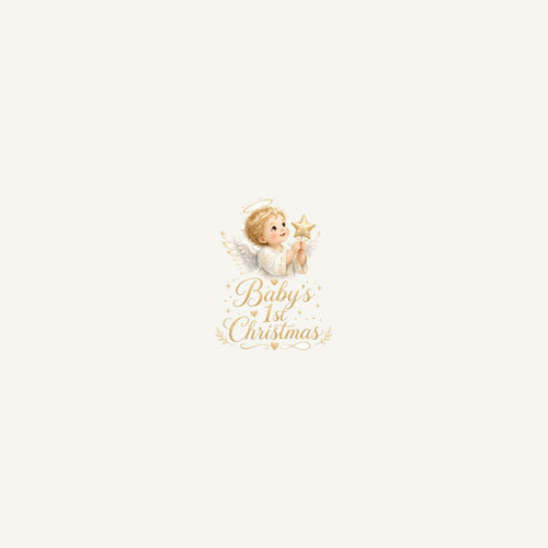 Christmas Angel Baby Personalised Beach Towel