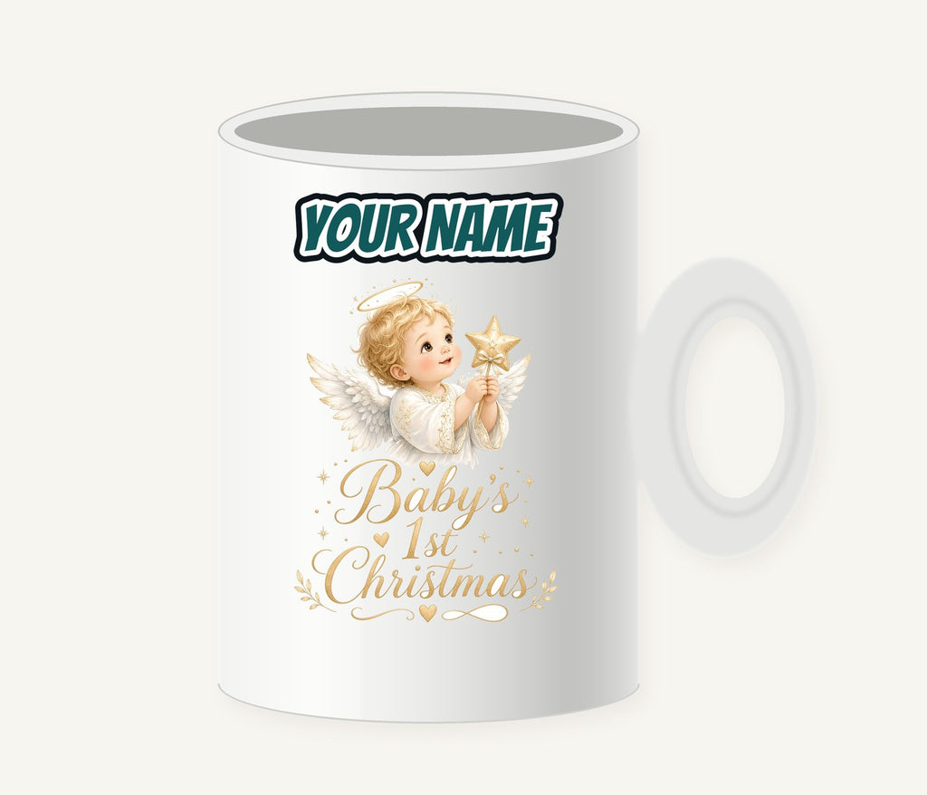 Christmas Angel Baby Personalised Christmas Mug