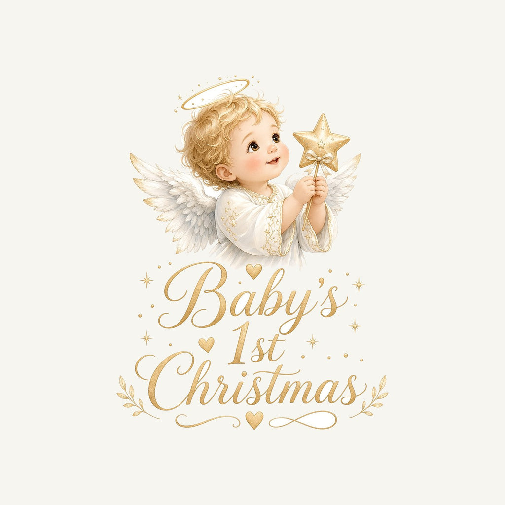 Christmas Angel Baby Personalised Christmas T-Shirt and Hoodie