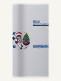 Christmas Astronaut in Space Personalised Beach Towel
