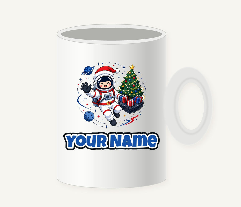 Christmas Astronaut in Space Personalised Christmas Mug